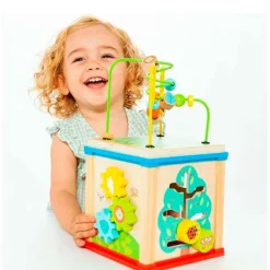 Cubo actividades Madera*MOLTO Discount