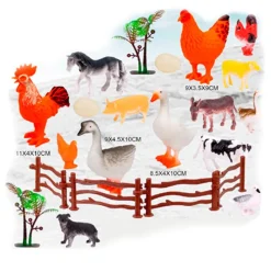 DRIM DISCOUNT Figuras Y Figuras De Acción-Cubo Animales Granja