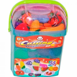 DRIM DISCOUNT Juegos Y Juguetes De Imitación-Cubo de Comida para Cortar 55 Piezas