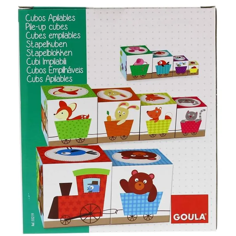 GOULA Primera Infancia Y Preescolar|Puzzles Y Construcciones-Cubos Apilables Bosque