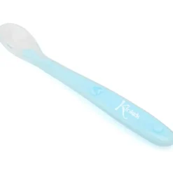 KIOKIDS Vajillas Infantiles-Cuchara blanda silicona Azul