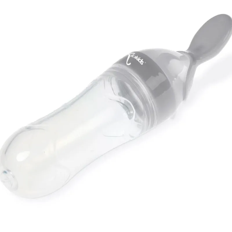 KIOKIDS Vajillas Infantiles-Cuchara dispensadora papilla Gris