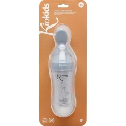 KIOKIDS Vajillas Infantiles-Cuchara dispensadora papilla Gris