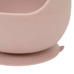 INTERBABY Vajillas Infantiles-Cuenco silicona c/ cuchara Rosa