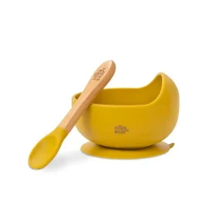 Cuenco silicona c/ cuchara Mostaza*INTERBABY Discount