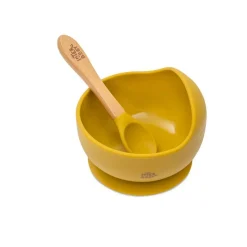 Cuenco silicona c/ cuchara Mostaza*INTERBABY Discount