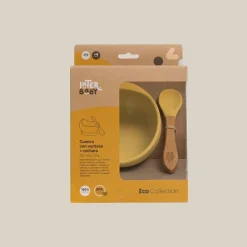 Cuenco silicona c/ cuchara Mostaza*INTERBABY Discount