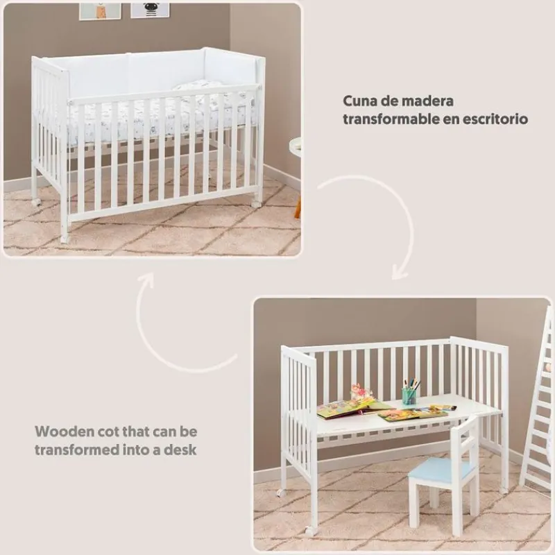 Cuna colecho convertible en escritorio*INTERBABY