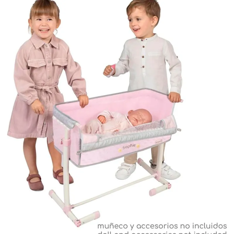 DECUEVAS Juegos Y Juguetes De Imitación-Cuna de Muñecas Duerme Conmigo Sophie Ajustable