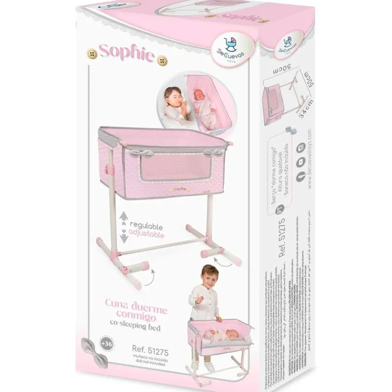 DECUEVAS Juegos Y Juguetes De Imitación-Cuna de Muñecas Duerme Conmigo Sophie Ajustable