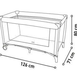 ASALVO Cunas De Viaje-Cuna de viaje Baleares Gris
