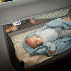 Cuna de viaje con gatera Gris*HAUCK Best