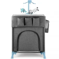 KINDERKRAFT Cunas De Viaje-Cuna de viaje doble altura Joy Azul