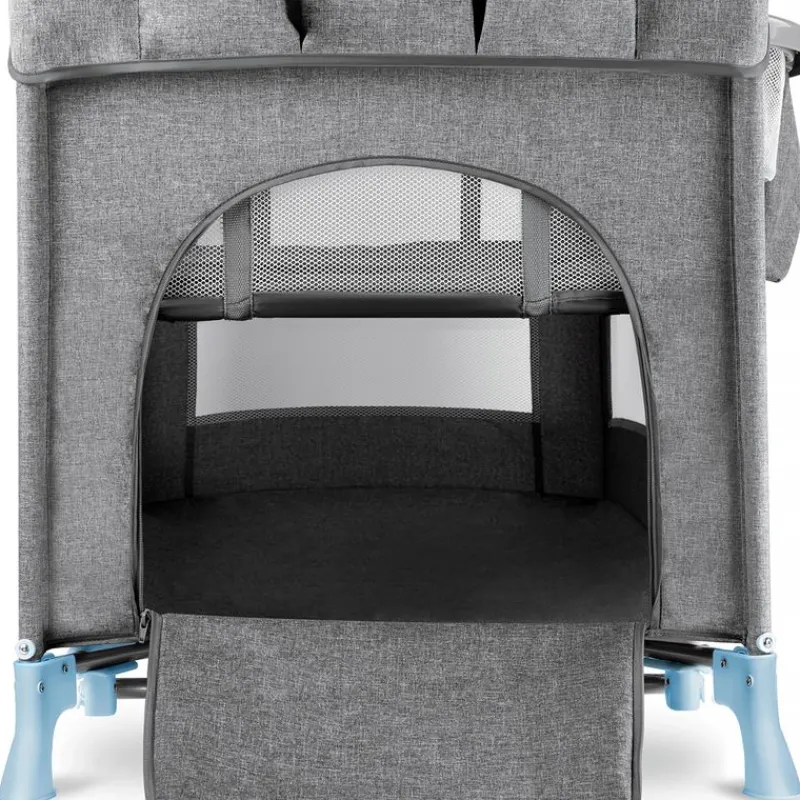 KINDERKRAFT Cunas De Viaje-Cuna de viaje doble altura Joy Azul