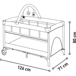 Cuna de viaje doble altura Pink*ASALVO Online