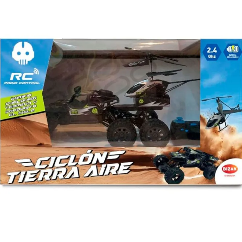 BIZAK Helicópteros Y Aviones|Coches Radio Control (R/C)-Cyclon Tierra Aire Vehículo R/C 2 en 1