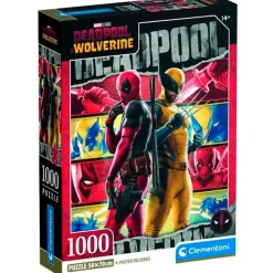 CLEMENTONI Marvel|Puzzles De 501 A 1000 Piezas-Deadpool & Lobezno Puzzle 1000 Piezas