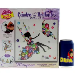 DRIM DISCOUNT Manualidades-Decora Cuadro Mariposa Brillo