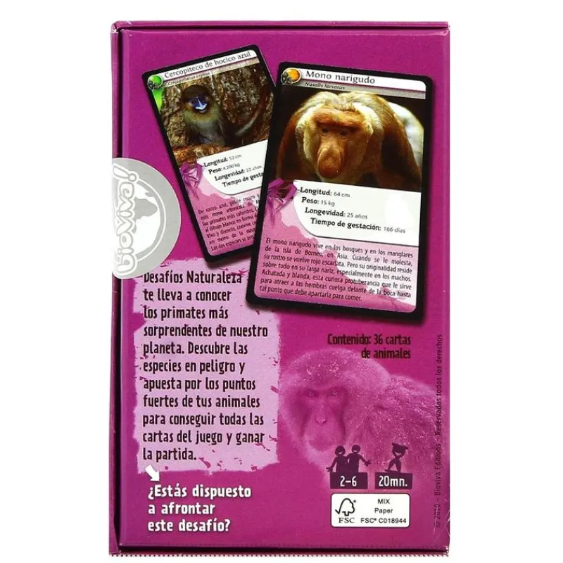 ASMODEE Amigos Y Familia-Desafios Naturaleza Primates