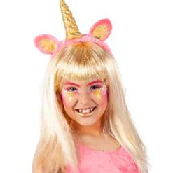 Diadema Unicornio Dorada con Pelo*RUBIE'S Outlet