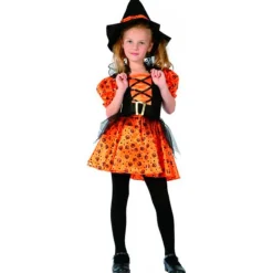 DRIM DISCOUNT Disfraces Y Complementos|Disfraces Y Complementos-Disfraz Bruja Infantil Color Naranja