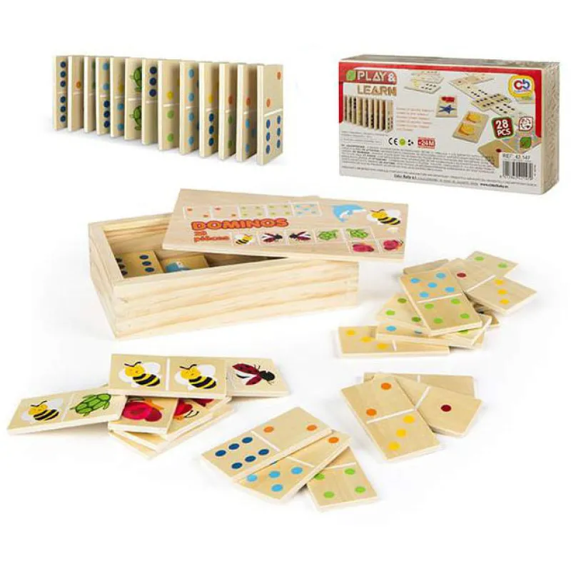 COLOR BABY Juegos De Madera|Juegos De Mesa-Domino Animales Madera