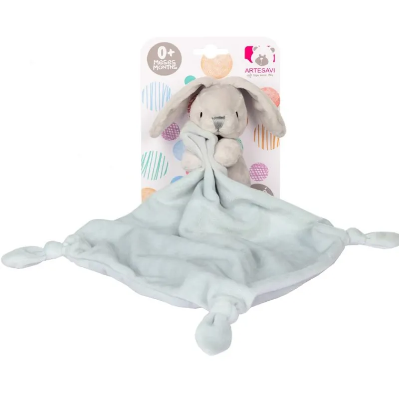 ARTESAVI Regalos De Nacimiento|Jueguetes De Primera Infancia-Dou Dou Conejito 25 cm Menta