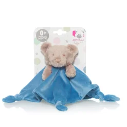 ARTESAVI Regalos De Nacimiento|Jueguetes De Primera Infancia-Dou Dou Oso marrón y cobalto