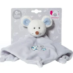 ARTESAVI Regalos De Nacimiento|Jueguetes De Primera Infancia-Dou Dou sonajero Ratita 26cm azul