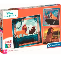 CLEMENTONI Puzzles Y Construcciones-El Rey León Puzzle 3X48 Piezas