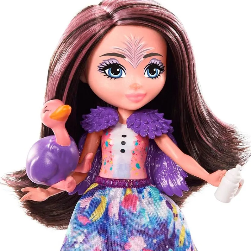 MATTEL Muñecas-Enchantimals Ofelia Ostrich & sus Amigos