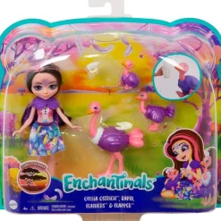 MATTEL Muñecas-Enchantimals Ofelia Ostrich & sus Amigos