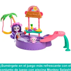 MATTEL Muñecas-Enchantimals Playset Monito Chapoteo en la Piscina