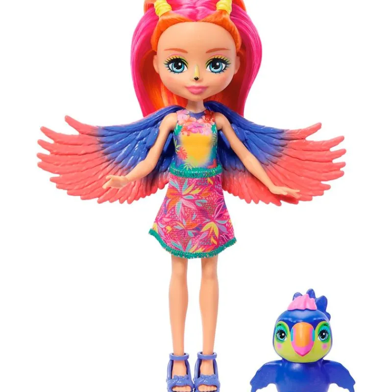 MATTEL Muñecas-Enchantimals Sunshine Beach Muñeca Trippi Toucan