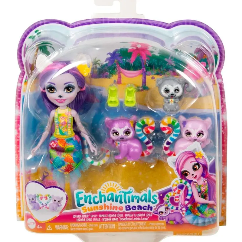Enchantimals Sunshine Beach Lorinda Lemur*MATTEL New