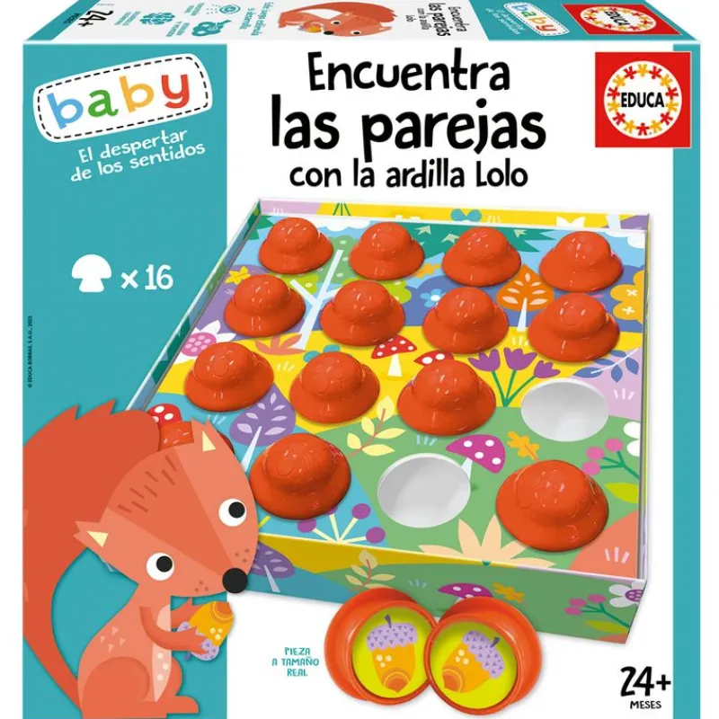 EDUCA Juegos Y Juguetes Educativos-Encuentra las Parejas con la Ardilla Lolo