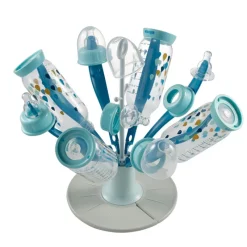 BEABA Complementos De Alimentación-Escurrebiberones plegable Flower azul