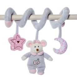 ARTESAVI Decoración Infantil-Espiral ratita 32 cm rosa