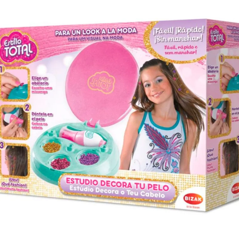 BIZAK Juegos Y Juguetes De Imitación-Estilo Total Estudio Decora tu Pelo