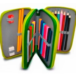 KIDS EUROSWAN Escolar-Estuche Infantil Triple Crazy Dino