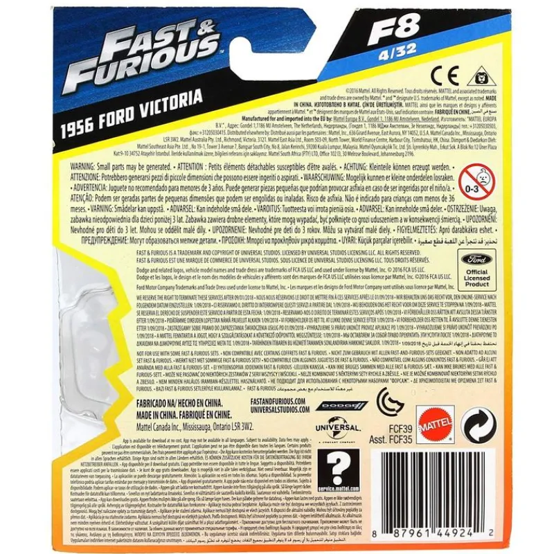 Fast & Furious Vehículo Ford Victoria 1956*MATTEL Discount