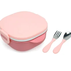 KIOKIDS Complementos De Alimentación-Fiambrera Inox c/ compartimentos Rosa
