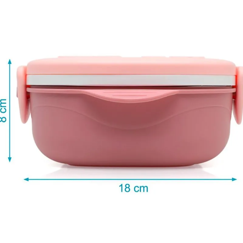 KIOKIDS Complementos De Alimentación-Fiambrera Inox c/ compartimentos Rosa