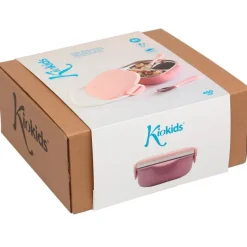 KIOKIDS Complementos De Alimentación-Fiambrera Inox c/ compartimentos Rosa