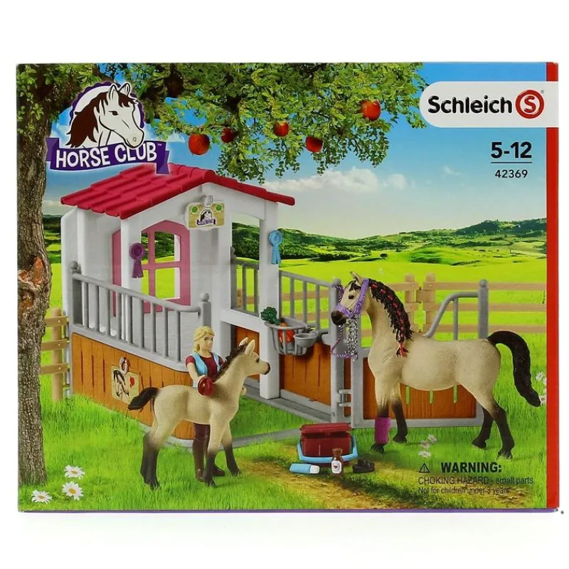 SCHLEICH Figuras Y Figuras De Acción-Figuras Cuadra con Caballos Árabes y Cuidadora
