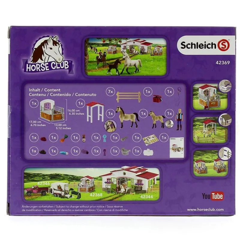SCHLEICH Figuras Y Figuras De Acción-Figuras Cuadra con Caballos Árabes y Cuidadora
