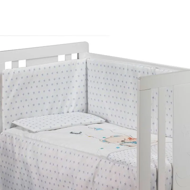 INTERBABY Ropa De Cuna-Funda nordica + protector Columpio Azul