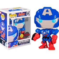 FUNKO POP Funko Marvel|Marvel-Capitán América Mech Strike Exclusivo