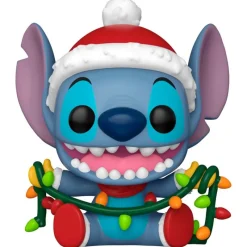 FUNKO POP Stitch|Funko Disney-! Stitch con Luces de Navidad