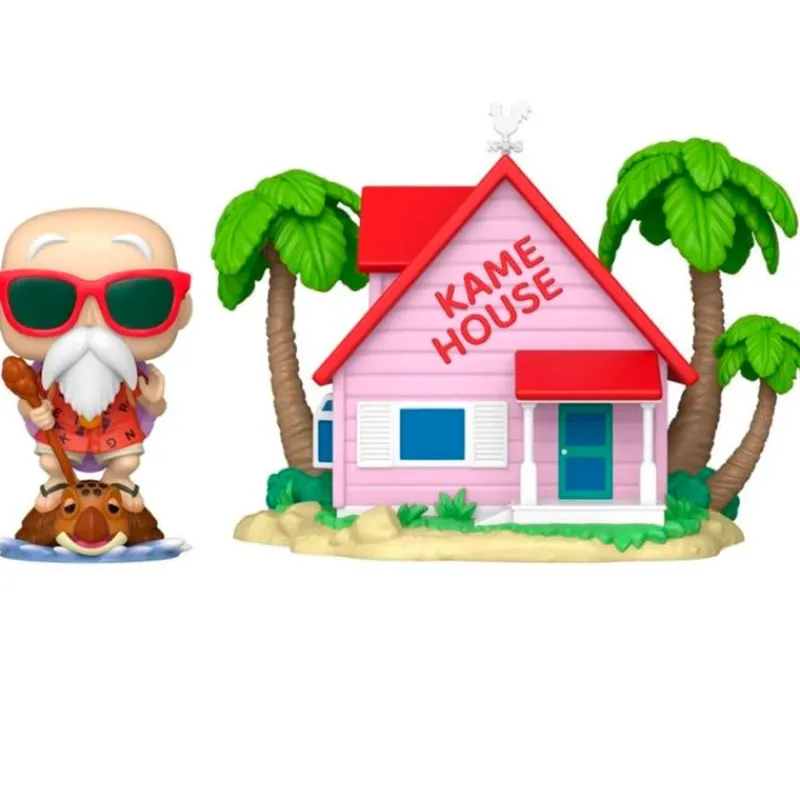 FUNKO POP Funko Anime-Funko Town! Dragon Ball Kame House con Muten Roshi